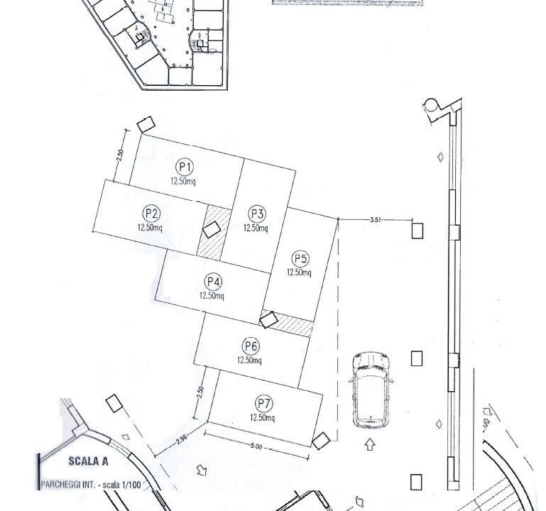 Pianta parcheggio interrato
